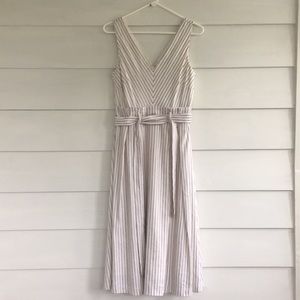 White Pinstripe Summer Dress